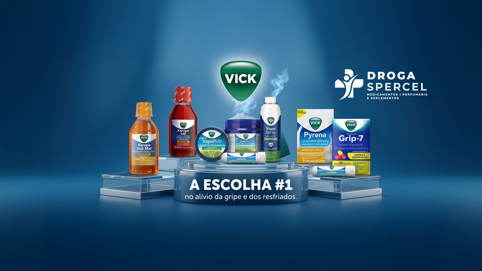 Vick, a escolha numero 1 no alivio da gripe e dos resfriados
