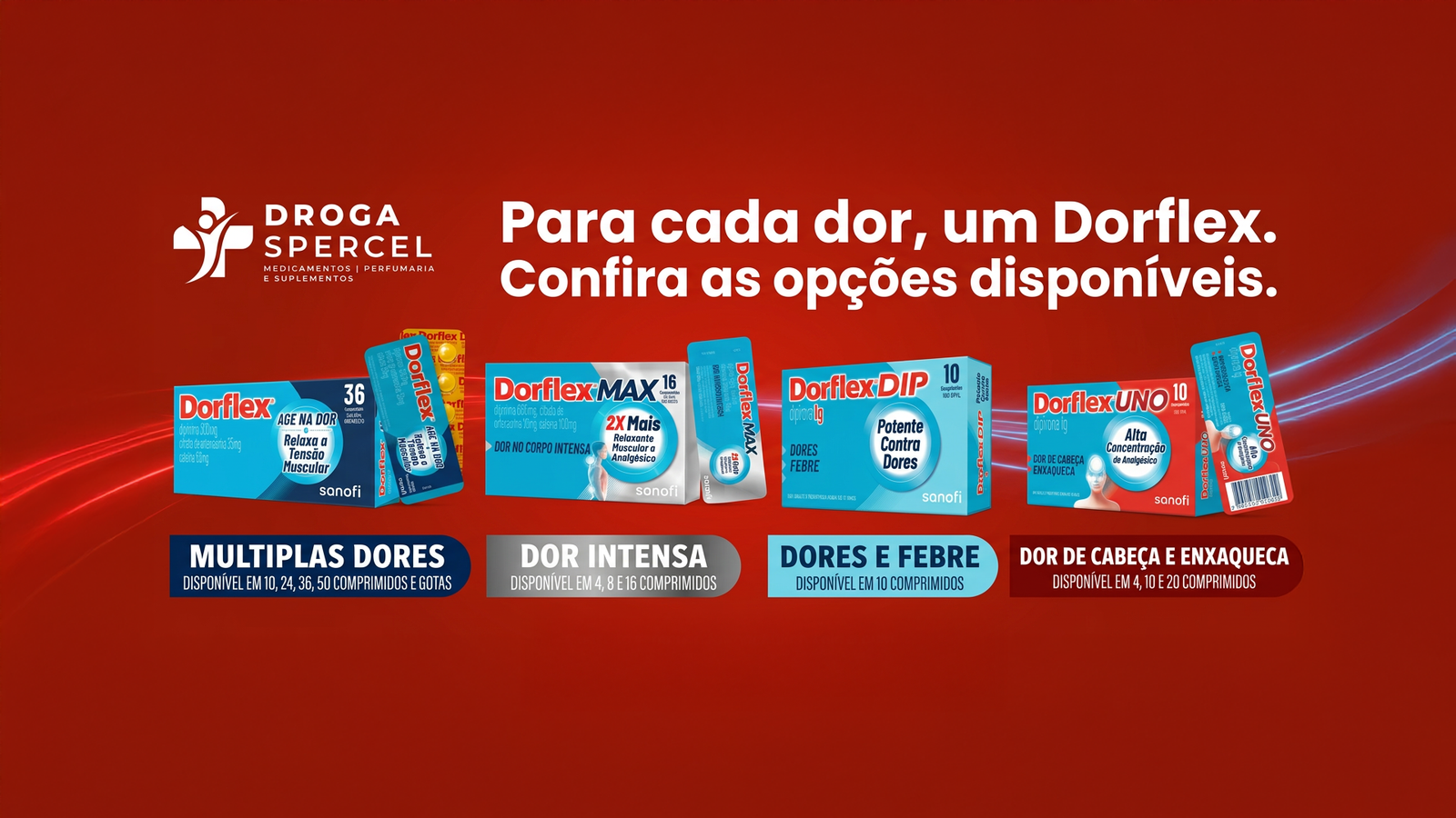 Para cada dor, um Dorflex: confira as opcoes disponiveis